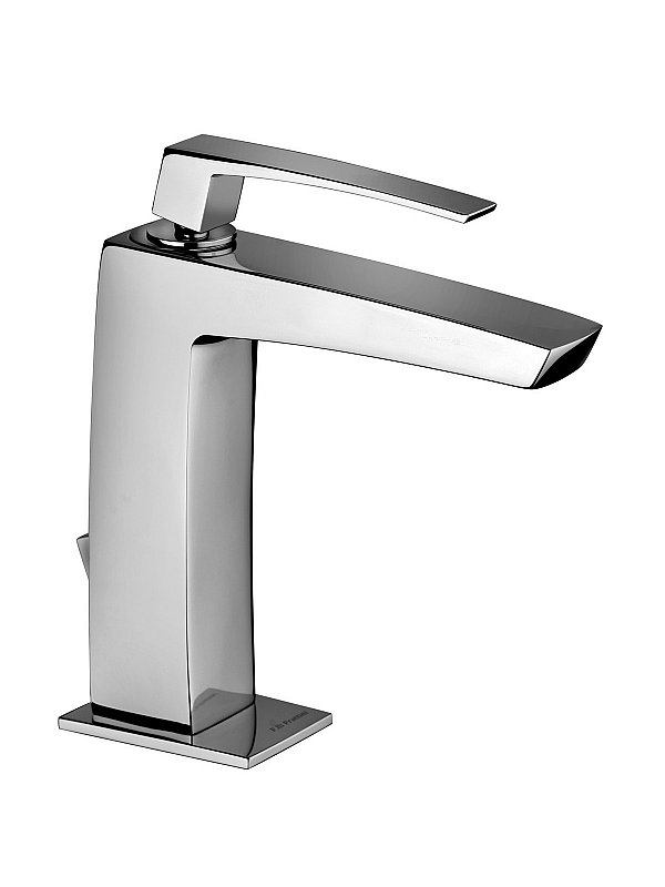 Single-lever washbasin mixer with pop-up waste