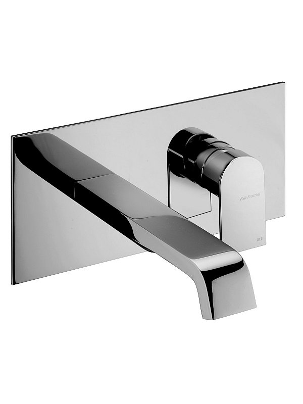 Complete built-in washbasin mixer without pop-up waste