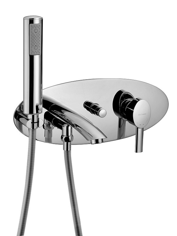 Built-in single-lever bath and shower mixer with shower 