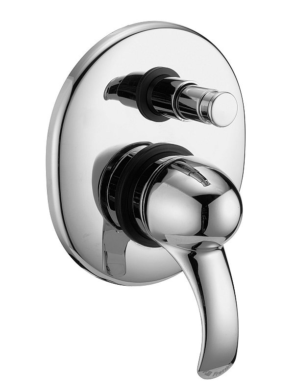 Complete built-in single-lever mixer with automatic diverter
