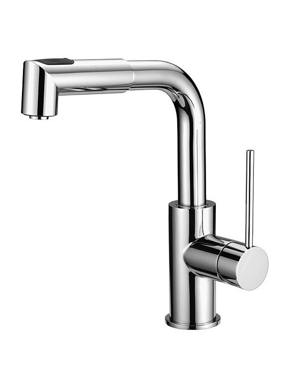 Single-lever sink mixer with 2-jet pull-out shower