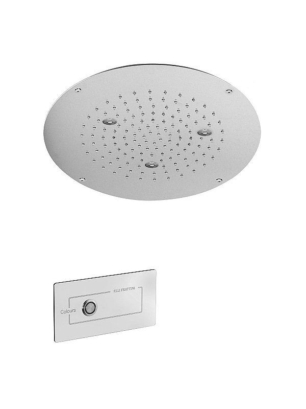 Stainless steel anticalcareous ceiling mounted shower, LED