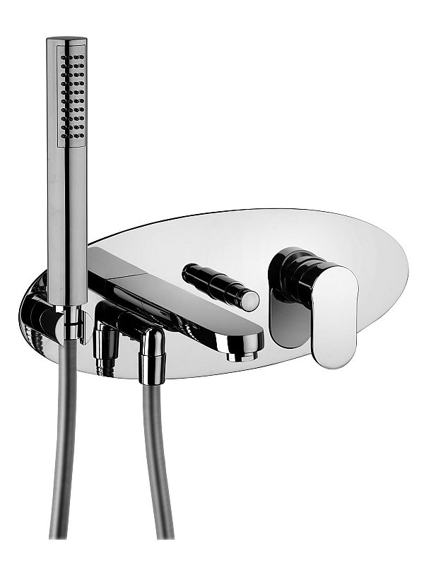 Built-in single-lever bath and shower mixer with shower 