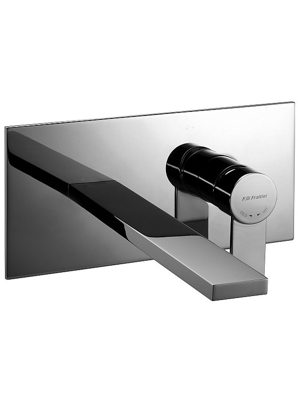 Complete built-in washbasin mixer without pop-up waste