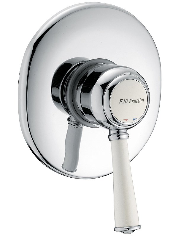 Complete built-in single-lever shower mixer