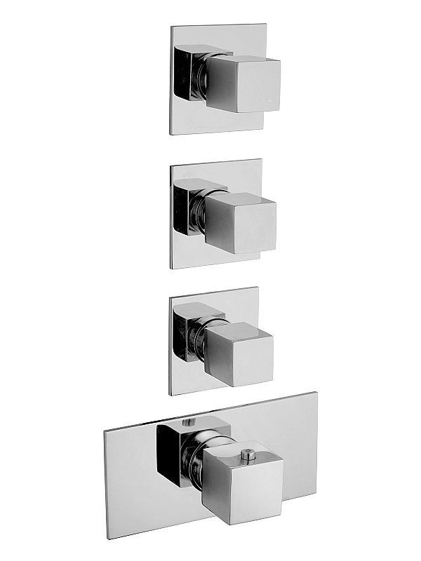 Complete built-in Three way thermostatic shower mixer