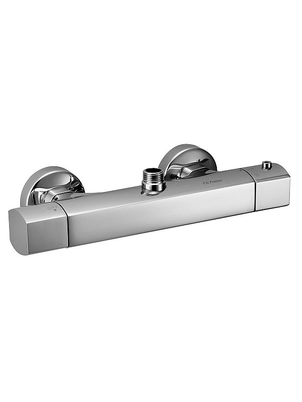 External thermostatic shower mixer, cold body, upper connection