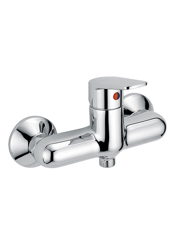 External single-lever shower mixer with upper connection