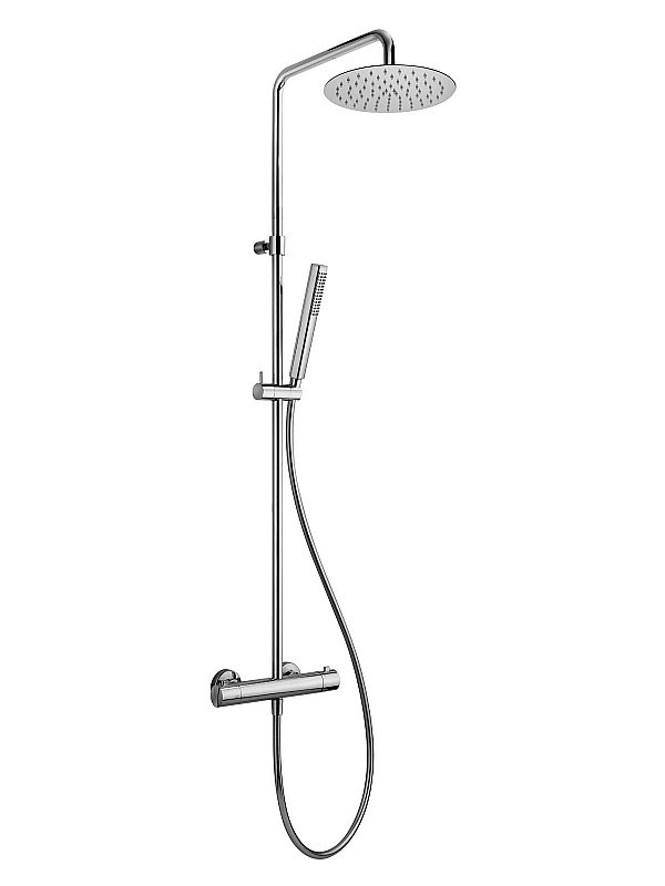 External anticalcareous shower mixer with cold body